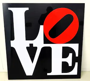Robert Indiana - Plexiglas plaat met LOVE kopen? Bied vanaf 250!