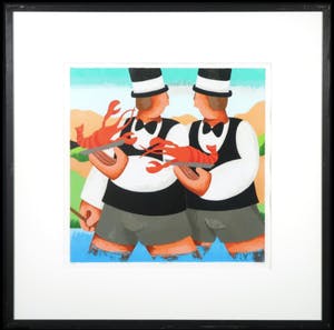 Yvonne Zomerdijk - Zeefdruk, Zeebanket - Ingelijst kopen? Bied vanaf 35!