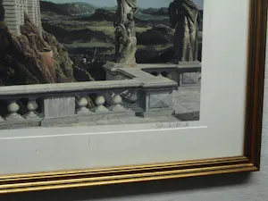 Carel Willink - Ingelijste litho , Landschap met Museum – Nr. 9 van 30 - Lijst, 66 x 76 cm. kopen? Bied vanaf 250!