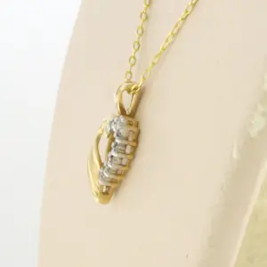 14k gouden collier met hanger met diamant 0.10 ct - 45 cm kopen? Bied vanaf 175!