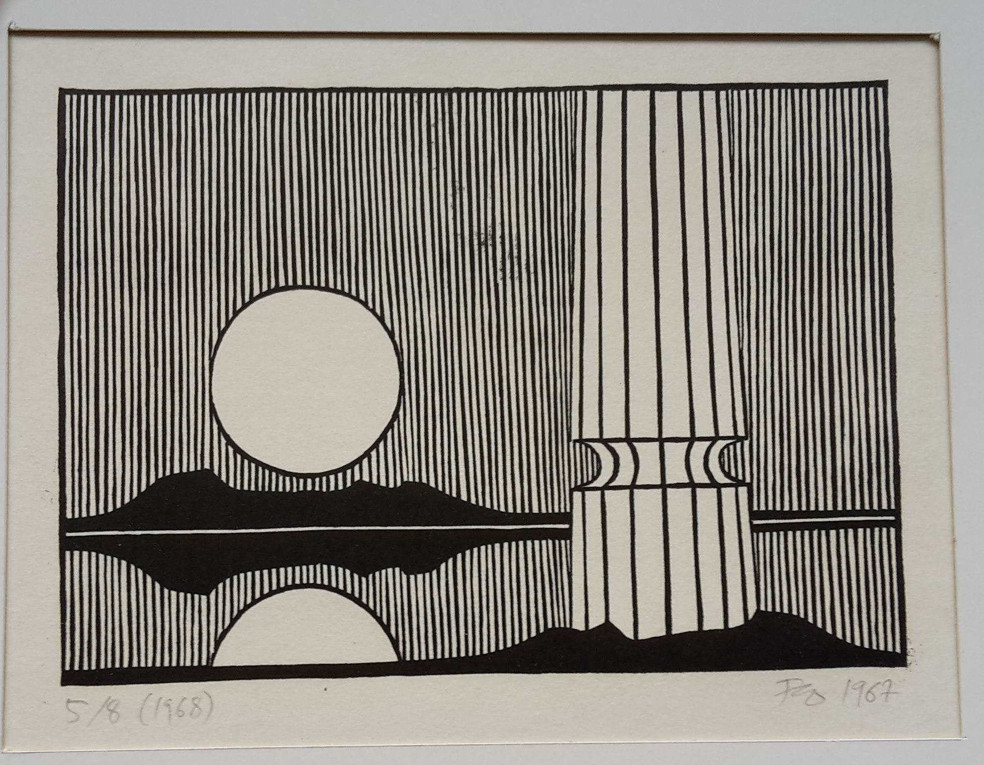 Franz Joseph van der Grinten - houtsnede, zonder titel, 1968 kopen? Bied vanaf 25!