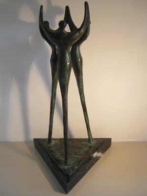 Corry Ammerlaan - Samenwerking op Niveau - grootste versie in brons - 45 cm kopen? Bied vanaf 400!