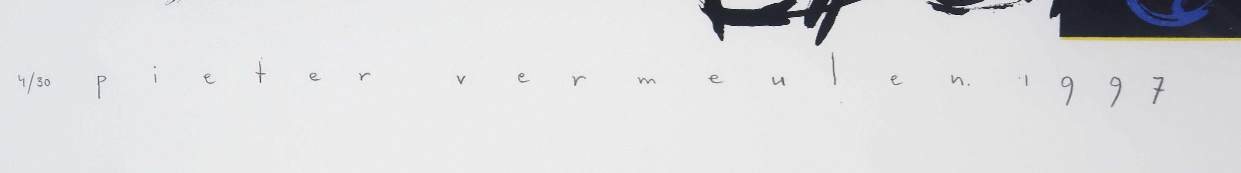 Pieter Vermeulen - Zeefdruk, Zonder titel - Ingelijst kopen? Bied vanaf 1!