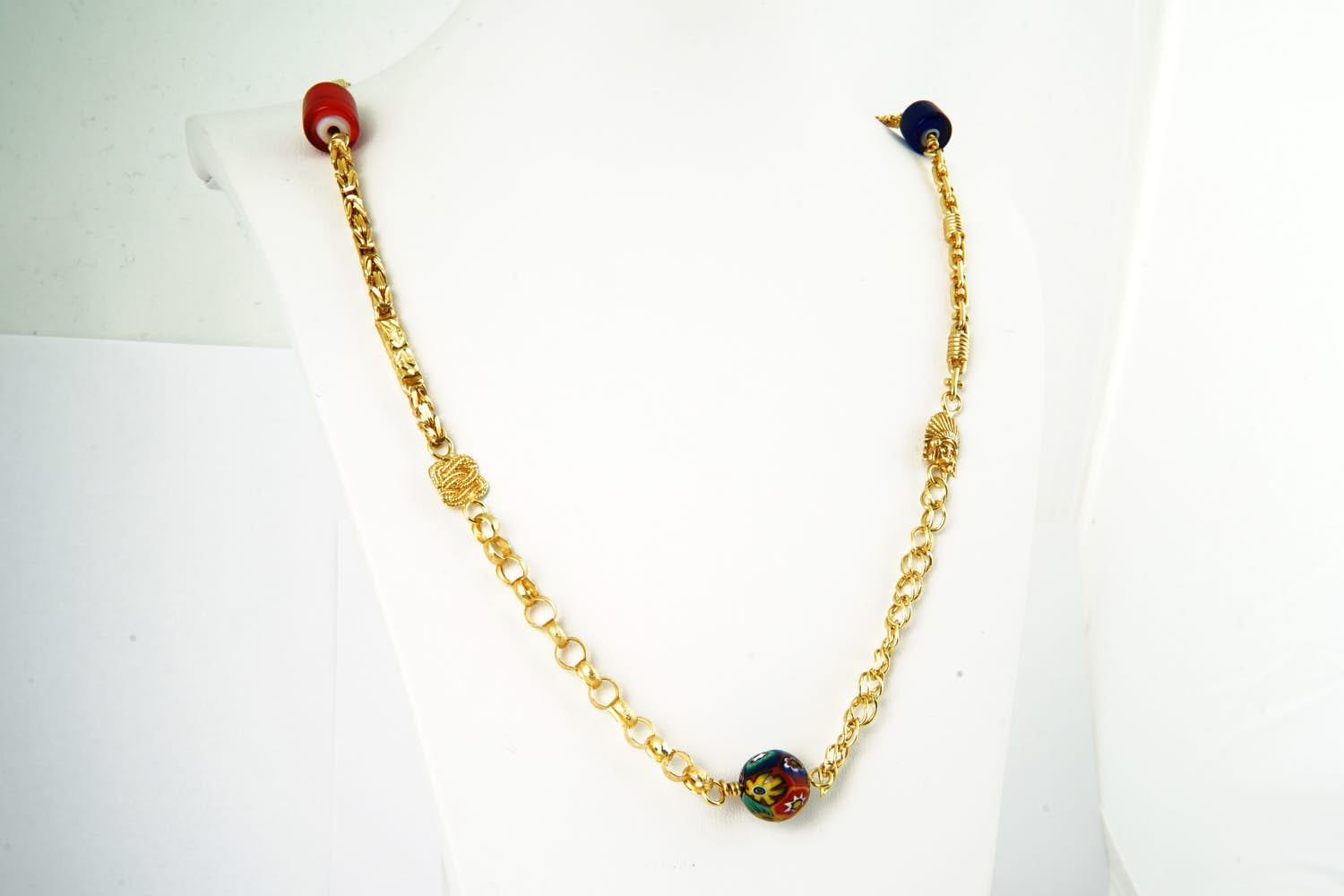 11 - Groot Surinaams geel-gouden Alla Kondre hals sieraad ketting - 18 krt kopen? Bied vanaf 1180!