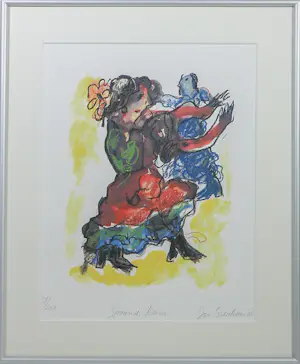 Jan Sierhuis - Arthur Spronken, Kees Salentijn, Mara Jedrysko, e.a. SET van 8 ingelijste werken kopen? Bied vanaf 100!