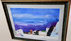 Friedrich Schiemann - Aquarell Gemälde Südliche Landschaft 1981 signiert Größe 80 x 100 cm kopen? Bied vanaf 320!