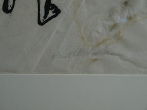 Aad de Haas - Ingelijste linosnede “Naakte vrouw op de rug gezien” – ca 1970 kopen? Bied vanaf 50!