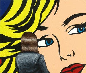 Gerard Boersma - Maybe (Vrouw kijkend naar schilderij van Roy Lichtenstein) kopen? Bied vanaf 75!