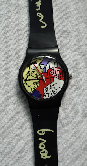 Herman Brood - 2x Horloge , “Erik Satie” en “Vliegtuig” – met doosjes kopen? Bied vanaf 1!