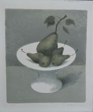 Mart Kempers - (1924-1993) Stilleven met fruitschaal peren. kopen? Bied vanaf 50!