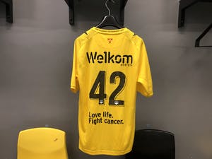 Curiosa - Swim to Fight Cancer wedstrijdshirt - Mario Bilate kopen? Bied vanaf 50!