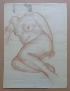 Frits Schiller - NAAKTE VROUW / ORIGINEEL WERK / 63x46cm / SIG kopen? Bied vanaf 25!