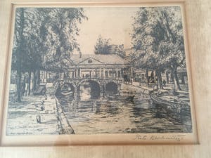 Piet Rackwitsz - Ets Vishal / Vismarkt Leiden van Piet Rackwitsz kopen? Bied vanaf 10!