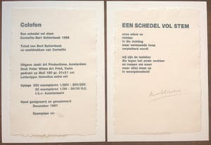 Corneille - 5 gesigneerde zeefdrukken en 5 gedichten van Bert Schierbeek kopen? Bied vanaf 775!