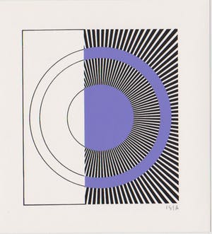 Isia Leviant - Drie handgesigneerde zeefdrukken: Geometrische Composities Op-Art I, II, III kopen? Bied vanaf 35!