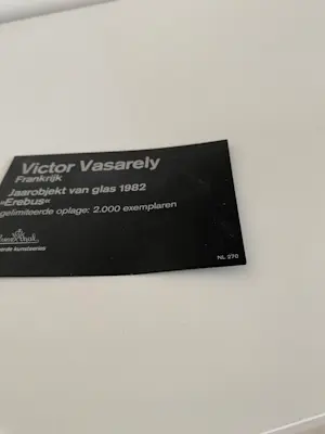 Victor Vasarely - Victor vasarely voor Rosenthal erebus geslepen kristallen sculptuur . kopen? Bied vanaf 2750!