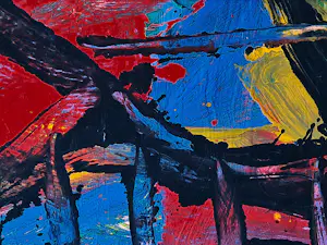 Erik Oldenhof - Groot , in 1996 geschilderd olieverf op board - abstracte compositie - ingelijst kopen? Bied vanaf 245!