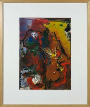 Jan te Wierik - Gemengde techniek op papier, Zonder titel - Ingelijst kopen? Bied vanaf 500!