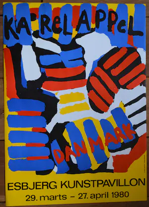 Karel Appel - Tentoonstellingsaffiche Esbjerg Kunstpavillon kopen? Bied vanaf 50!