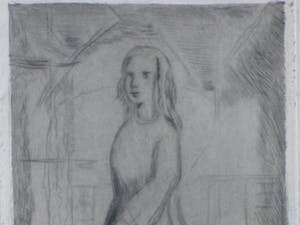 Gerard Sluijter - Meisje op klompen - Droge Naald ets kopen? Bied vanaf 35!