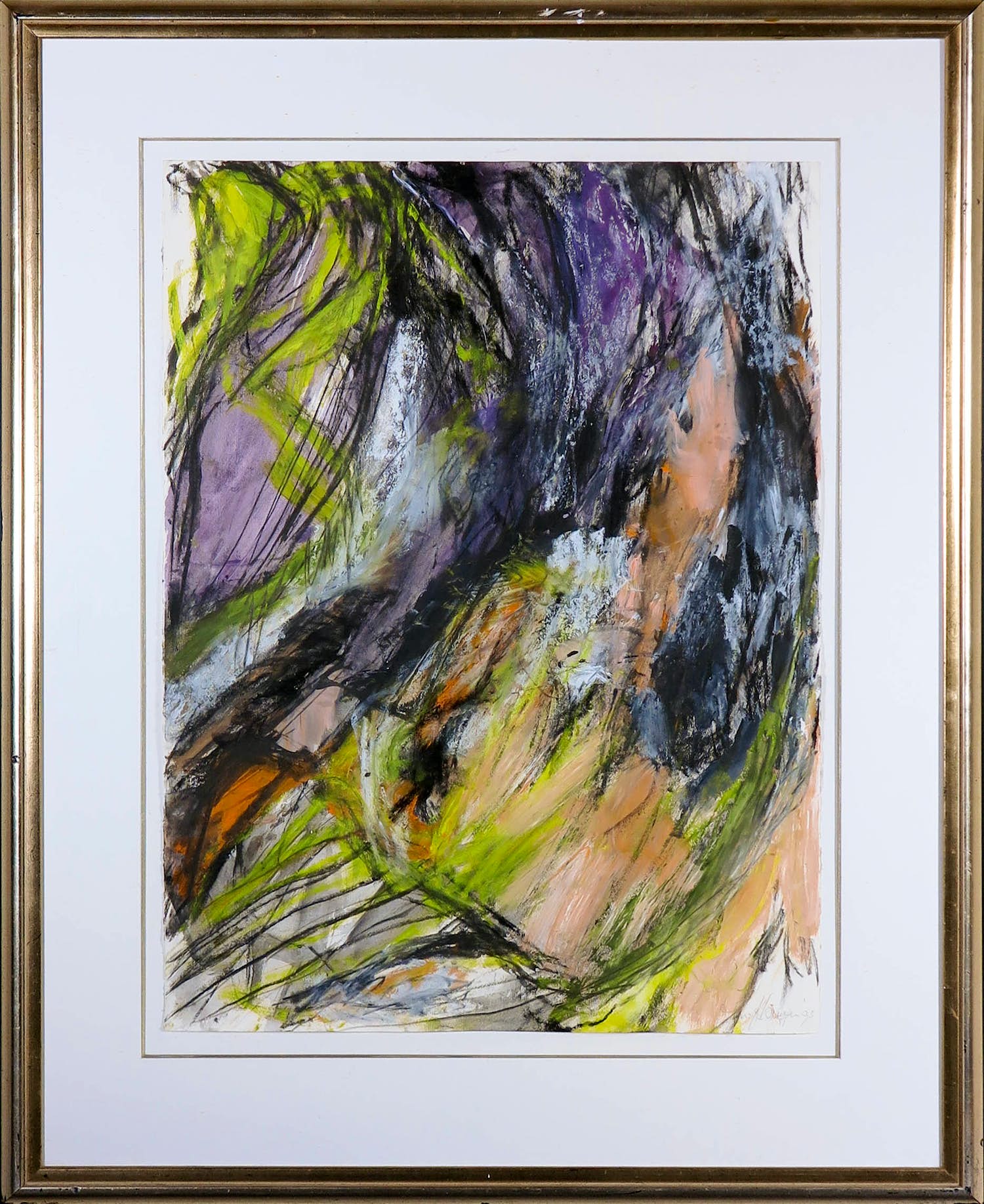 Ineke van Koningsbruggen - Gemengde techniek op papier, Toscane - Ingelijst kopen? Bied vanaf 1!