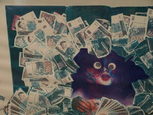 Lieve Prins - Digitale / Copy-art , Geld – ingelijst – 1984 kopen? Bied vanaf 1!