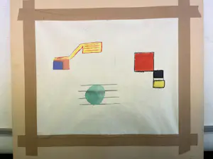 Andre van der Vossen - Bomenrij - expressionistisch kleurrijk werk kopen? Bied vanaf 195!