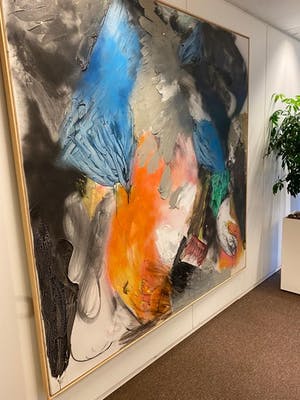 Ger Lataster - Compositie olieverf/ airbrush op doek 200 x 200 gesigneerd en gedateerd '88 kopen? Bied vanaf 2750!