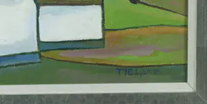 Toon Tieland - Olieverf op doek, Oktoberzon - Ingelijst kopen? Bied vanaf 2200!