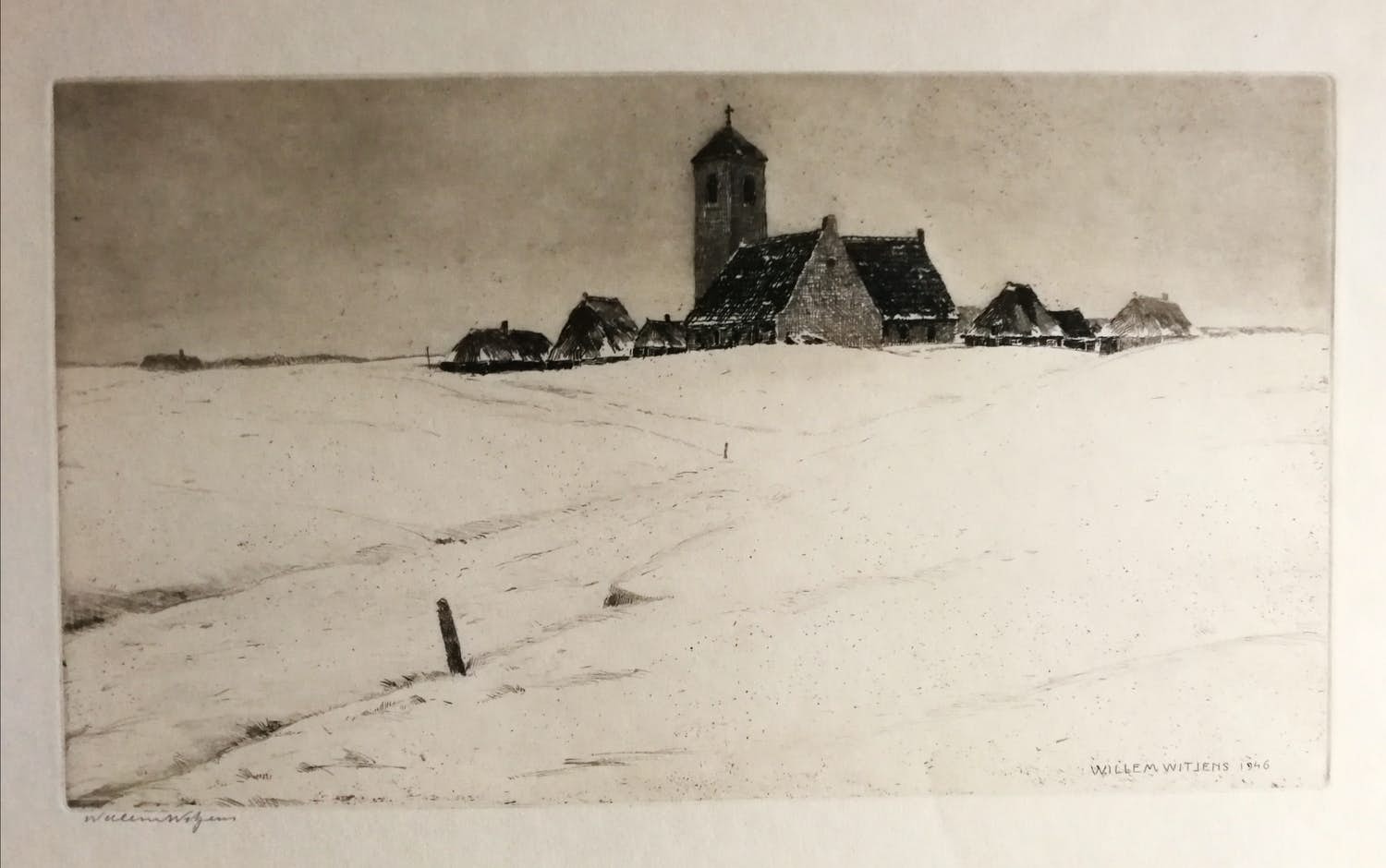 Willem Witjens - Winterlandschap. verkocht voor € 55!