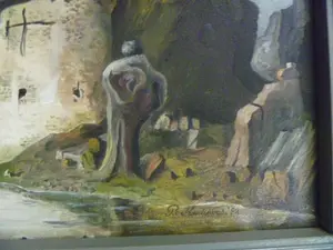 Peter Meuleners - Kalme zee met watervliegtuig , gesigneerd en ingelijsd kopen? Bied vanaf 35!