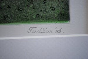 Tiny van der Sar - Erker met planten - grote ets/aquatint - epreuve 3/20 kopen? Bied vanaf 65!