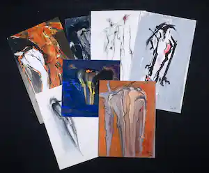 Lisa Schmid - Lot van 7 werken, Figuren verkauft für € 50!