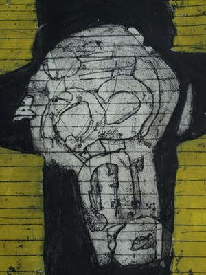 Cees Kortlang - Ingelijste kleurenets , Ontsnapping– gesigneerd – nr 7 van 15 ex. - 1968 kopen? Bied vanaf 65!