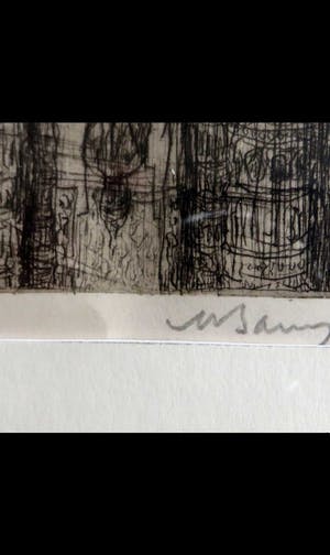 Marius Bauer - Gezicht op de Ganges met figuren,olifanten op de voorgrond en tempels . kopen? Bied vanaf 45!