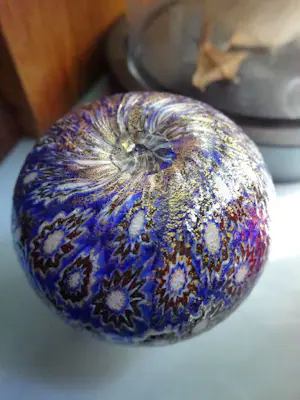 Fratelli Toso - Murano Italy- murrine millefiori micro vaasje/flesje met goud kopen? Bied vanaf 110!