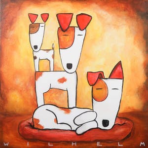 Franz Wilhelm - Acryl op doek, Three of a kind - Ingelijst kopen? Bied vanaf 100!