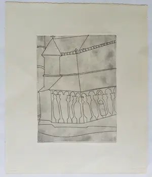 Ben Nicholson - Ets - Fragment of Tuscan Cathedral - Galerie Beyeler Estate Edition - 1965 kopen? Bied vanaf 50!
