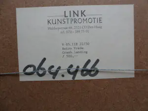 Anton Vrede - Zeefdruk, titel. Crash landing kopen? Bied vanaf 40!