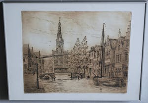 Willem Hopman - Alkmaar, Luttik Oudorp - ets, oplage 50 kopen? Bied vanaf 35!