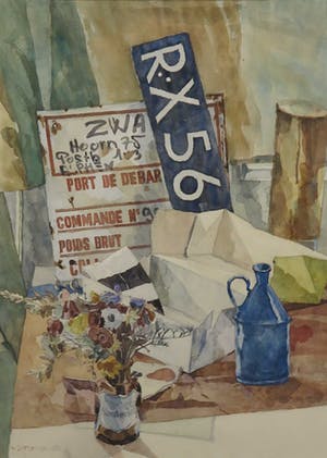 Jan van Spronsen - Aquarel, Stilleven - Ingelijst kopen? Bied vanaf 40!