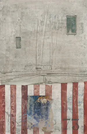 Jan van Heel - Gouache, aquarel en collage, Parijs (...) achter de hallen - Ingelijst kopen? Bied vanaf 350!