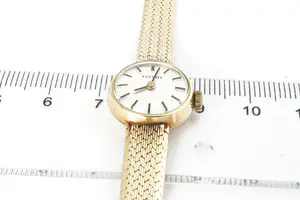 02  - Vintage  jaren 50 of 60 TISSOT geel-gouden dames polshorloge - 14 Krt. kopen? Bied vanaf 430!
