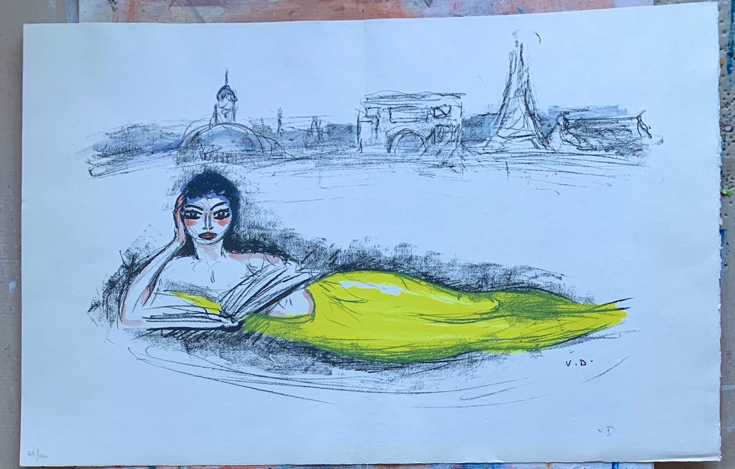 Kees van Dongen - La Seine ou la Sirene , Litho verkocht voor € 450!