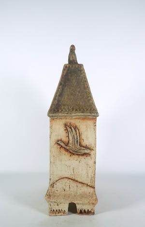 Johnny Rolf - Aardewerk, Pagode met vogels kopen? Bied vanaf 10!