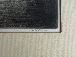 Willem Hopman - Ingelijste ets , Gedempte Baansloot Alkmaar kopen? Bied vanaf 35!