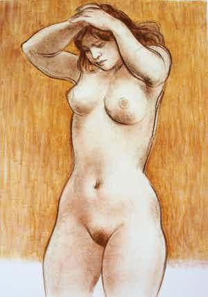 Enric Adsera Riba - litho: naakt: Dolores - 1996 verkocht voor € 50!