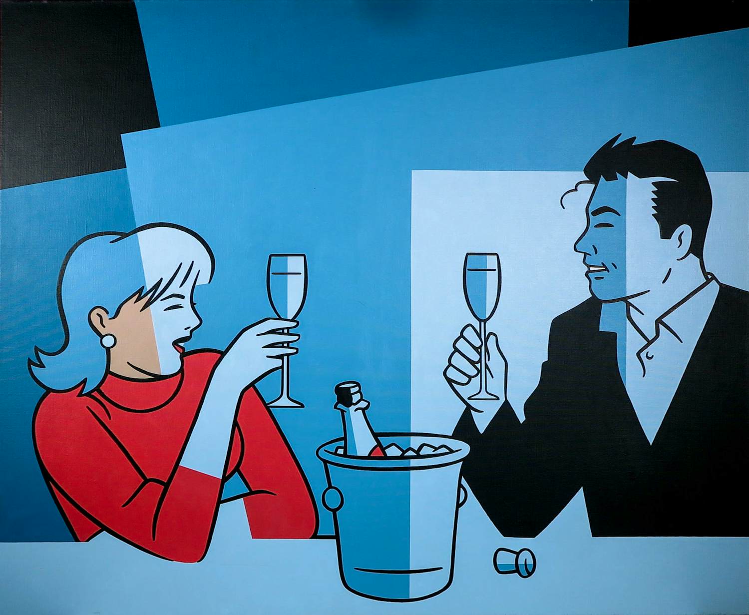 Luc Verschuuren - Acryl op doek, Acclamations verkocht voor € 250!