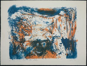Asger Jorn - Litho, Zonder titel, met persoonlijke boodschap kopen? Bied vanaf 1!