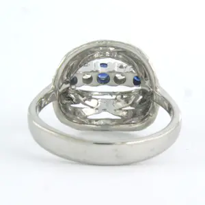 14k wit gouden ring met saffier en briljant geslepen diamanten 0,10ct - rm 17.75 kopen? Bied vanaf 270!